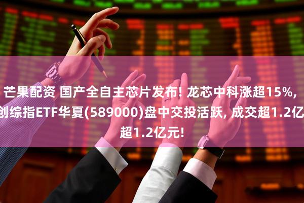芒果配资 国产全自主芯片发布! 龙芯中科涨超15%, 科创综指ETF华夏(589000)盘中交投活跃, 成交超1.2亿元!