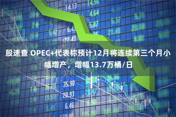 股速查 OPEC+代表称预计12月将连续第三个月小幅增产，增幅13.7万桶/日